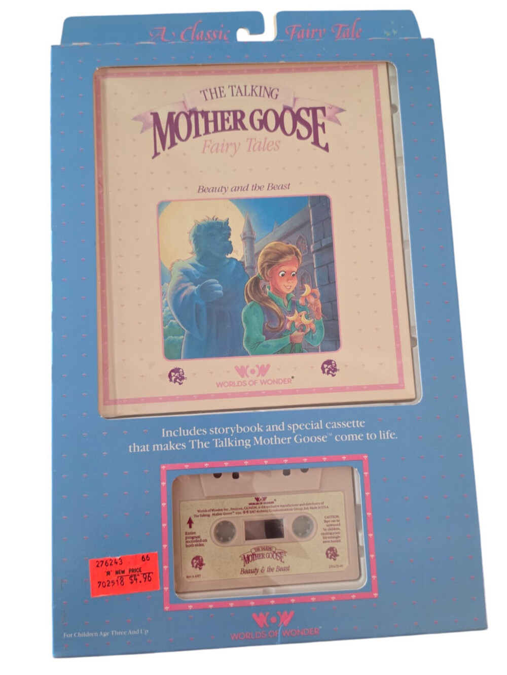 The Talking Mother Goose WOW Book Cassette Tape Beauty and the Beast